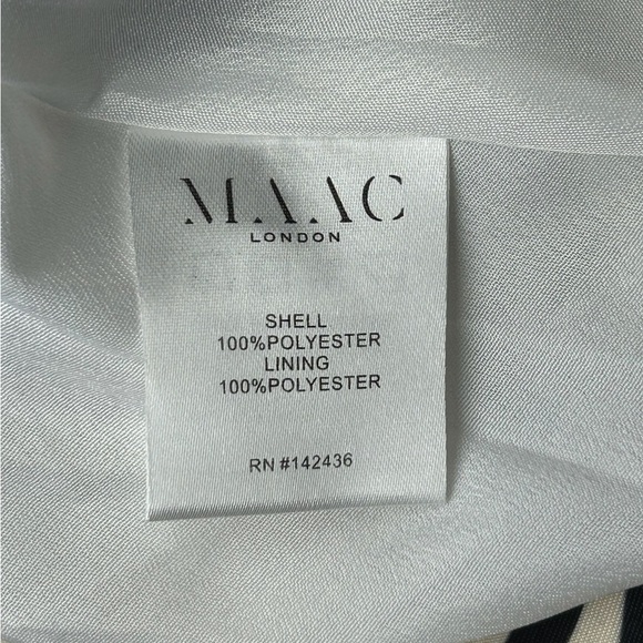 MAAC London Elegant Ecru Cream  Black Floral Print A-Line Knee Length Skirt Sz M - Picture 4 of 7